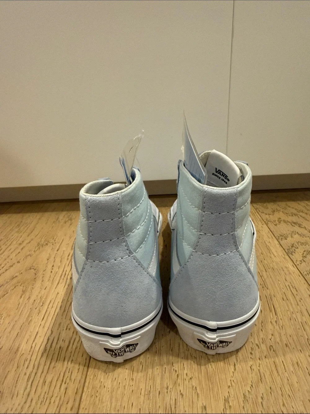 Vans High-Top Suede Sneakers in Pale Blue
